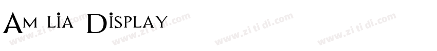 Amélia Display字体转换